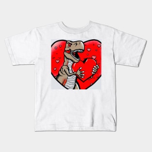 T-Rex In Love Kids T-Shirt